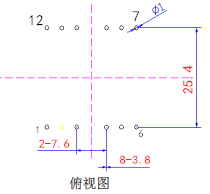 T-BJ022-1 推薦焊盤(pán)（僅做為產(chǎn)品信息參考，詳細信息請聯(lián)系官方客服確認）