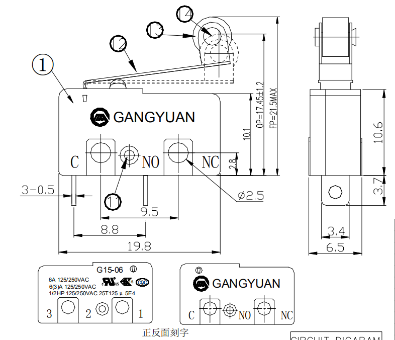 微動(dòng)開(kāi)關(guān)G15-06SN05-50-1118